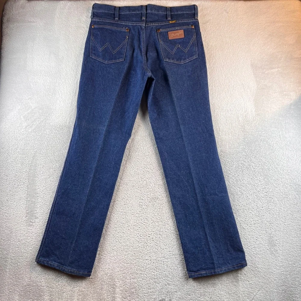 Wrangler 936PWD Cowboy Cut Slim Fit Jeans Mens 33x30 Dark Wash Indigo USA Made